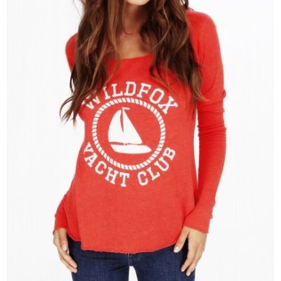 Wildfox Tops - Wildfox Red Vintage Sweatshirt XS